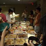 Members of the Vietnamese Student Association share a dinner together in Maurer Link.